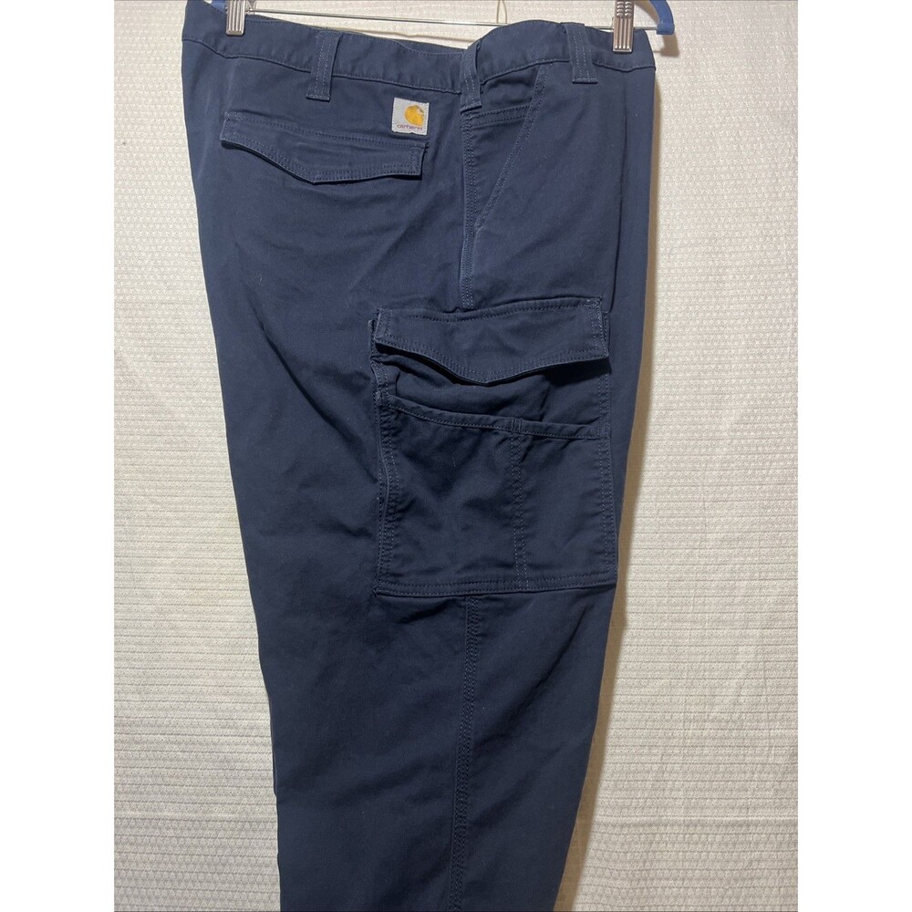 Carhartt Mens Rugged Flex Relaxed Fit 42x30 Work Pants BN3574-M Dark Blue